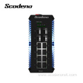 Scodeno Layer2 4 GIGABIT SFP 4GX 8 GT Managed Din Rail Network Solution surveillance IP50 with POE industrial Ethernet Switch